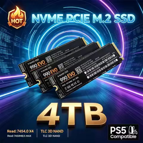 Gaming M.2 NVMe SSD 990 EVO PCIe 4.0 X4 7400MB/s TLC 3D NAND 2280 Internal Drive 500GB 1TB 2TB 4TB f