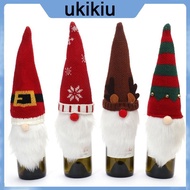 UKI Christmas Gnome Wine Bottle Cover Knitted Hat Gnome Farmhouse Kitchen Decor