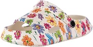 Children's Clog Flowers Bathing Shoes Slippers Open Soft Comfortable Non-Slip, Pattern 1, 0 US Littl