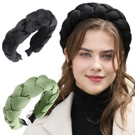 Solid Padded Braids Headbands Silk Faille Twist Hairbands Elegant Girl's Giselle Braided Headbands