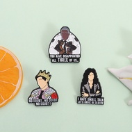 European and American celebrity hip-hop RAPPER alloy brooch cartoon singer character letter badge pi