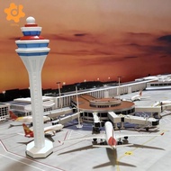 [utruiut0k] 1:400 Airport Control Tower Model, Hand Painted, Collectible, Scenic Display