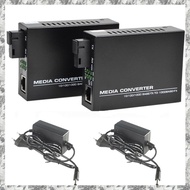 [I O J E] Gigabit Media Converter 10/100/1000Mbps Single Mode 20Km SC-Port External Power Supply EU 