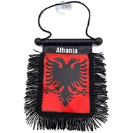 Albania Flag for Your car | Albanian Hanging Flag for Your car Rear View Mirror