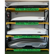 STR Car Roof Box MODEL 550L 3 COLOUR WHITE , GLOSSY BLACK , SILVER MERCURY (016 CONTACT US 223 FOR B