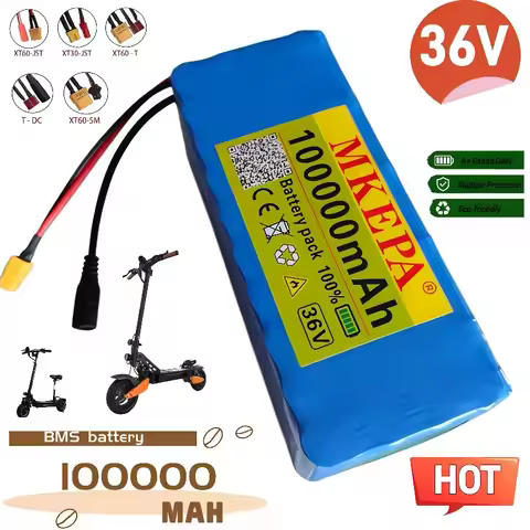 36V 100Ah 10S4P Rechargeable 18650 Lithium Battery Pack Electric Scooter Spare Battery