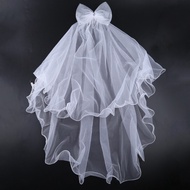 WELL Girls First Communion Veil with Comb 2 Tier Wedding Hair Accessories for Kids