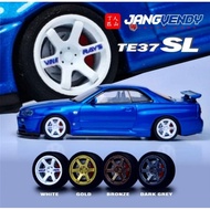 JV Wheels Miniscale TE37 Diecast Tires