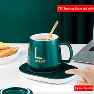 New Coffee Mug Warmer with Spoon gelas kopi lucky Auto Shut on/Off Beverage Warmers Plate Electric C