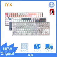IYX Topa TP87 three mode wireless RGB hot plug HIFI mechanical keyboard 87 game keyboard aluminum ex