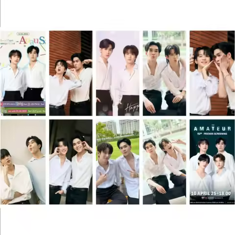 10PC/SET Auausave Card Stickers Thai TV Your Sky Series Drama Stills Photo Bus Meal Phone Notebook D