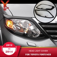 {tdtuhfgju} Toyota Fortuner Sw4 2012 2013 2014 Headlight Cover Trim Matte Black Car Accessories
