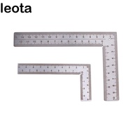 LEOTA L Square Ruler, Stainless Steel Double-Sided Metal Ruler, Office Accessories High-Accuracy Mea