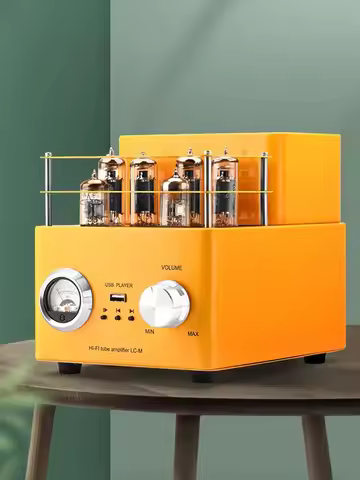 5.0 Bluetooth Amplifier 24W HiFi Tube Amp 8ohm Digital Sound Amplifiers Lossless Sound System USB FL