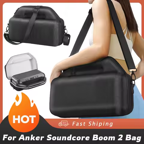 EVA Hard Travel Case Waterproof Protective Case Shockproof with Adjustable Shoulder Strap for Anker 