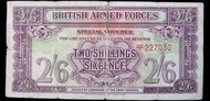 United Kingdom-1948年英國皇家軍隊(British Armed Forces)內部專用1/2克郎(Crown)鈔票(英皇佐治六世時期)