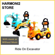Kids Toddler Ride On Walker Car Tractor Excavator Truck Toy