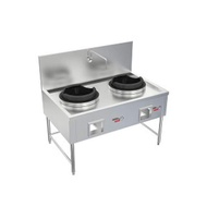 EBM-KR-2H S/S 2 BURNER KWALI RANGE - H/D 4.5"