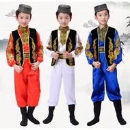 ✾ United Nation Costume Kids Boy Children's Indian Weiwuer Ethnic Dance Costume United Nation Event