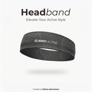 Elnino Active Sport Headband Quick Dry Stretch Unisex Men Wanita - Topography