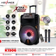 SPEAKER ADVANCE K-1506 SPEAKER BLUETOOTH SPEAKER 15 INCH SPEAKER AKTIF SPEAKER DENGAN MIC