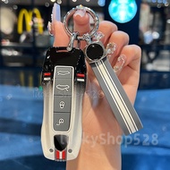 Car Black & White Gradient Key Fob Case for Porsche Cayenne Panamera Macan Boxster 986 987 981