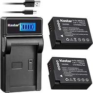 Kastar Battery (X2) &amp; LCD Slim USB Charger Replacement for Panasonic DMW-BLC12, DMW-BLC12E, DMW-BLC12PP and Panasonic Lumix DMC-FZ200, DMC-FZ1000, DMC-G5, DMC-G6, DMC-GH2 Digital Cameras