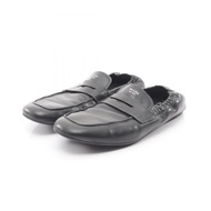 【二手】Prada PRADA Shuffle 復古皮革樂福鞋 2DG158 黑色皮革樂福鞋 男士二手 B