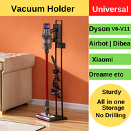 Vacuum Stand Cordless Vacuum Cleaner Accessories Storage Rack Stand for Dyson V11 V10 V8 V7 V6 Xiaomi Dibea Dreame Airbot Tefal Philip Tienco Deerma Roidmi Stable Metal Vertical Holder Charging Rack Organizer Universal