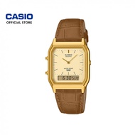 Casio Vintage AQ-230EGL-9A Brown Leather Band Women/Men Watch
