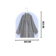 Cover Baju Transparan Gantungan Resleting Anti Debu Pelindung Pakaian Gantung Bahan PEVA Anti Air Da
