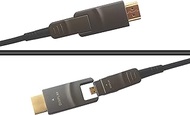 4K HDMI 2.0 Cable, Fiber Optic HDMI Cable, Micro HDMI, Detachable Type A+D,18Gbps Ultra Speed, 4K 60Hz, HDR, 3D, eARC, Slim Flexible, Extended HMDI Cable, for PS4 Xbox Roku Projector (75ft)