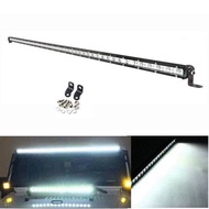 LED Work Light Spot Bar 144W 50 Inch. เเสงขาว ใช้สำหรับไฟหน้ารถ ไฟรถยนต์ติดหลังคารถยนต์ กระบะ เอทีวี Jeep รถออฟโรด คุณภาพเยี่ยม เเสงพุ่งสว่างสุดยอด [ไฟรถยนต์บาร์ยาวตรง 1 เเถว 144 วัตต์  50 นิ้ว ]