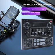 ℡♦V9 Sound Card Audio Set Interface External Usb Webcast Studio Live Microphone Sound Card Bluetooth