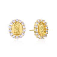Jewelry ins Retro Round Zircon Virgin Earrings Fashion Retro Earrings