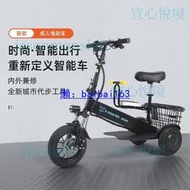 新款輕便鋰電電瓶車電動小三輪車代步車折疊車成人接送孩子電動車