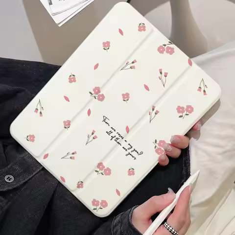 Small Floral Print Table Case For Samsung Tab S9 Plus S9 FE Plus S10 Plus A9 A11 Plus S7Plus S8Plus 