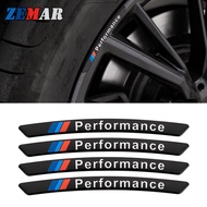 4X Performance Wheels Rims Racing Car Stickers For BMW E46 E90 E60 E39 E36 F30 F10 F20 X5 E70 E53 M 