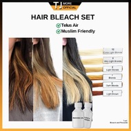 Hair Bleach Set Muslim Friendly | Set Bleach Rambut Telus Air Luntur Warna Rambut Bleaching Hair Col