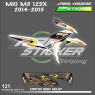 MIO M3 125X 2014 - 2015 MOTORCYCLE STRIPING STICKERS yamaha mio M3 125X 2014 - 2015 - COLOR GRAPHIC 