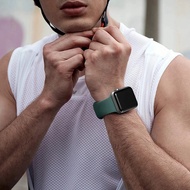 สายยืดกีฬาสำหรับ Apple Watch Ultra 49mm สาย สำหรับ iWatch Series 8 SE2 7 6 4 5 45mm 41mm 44มม.40มม.42mm 38mm ซิลิโคนกลางแจ้งนาฬิกากีฬา Band