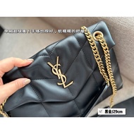 H OT S AL E Bag Black Gold Cloud Medium Genuine Leather All-Match Shoulder UP F R Female Diagonal Sh