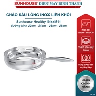 Sunhouse IN20M11, IN26M11 deep stainless steel pan, diameter 20cm to 28cm - Can be used on all types