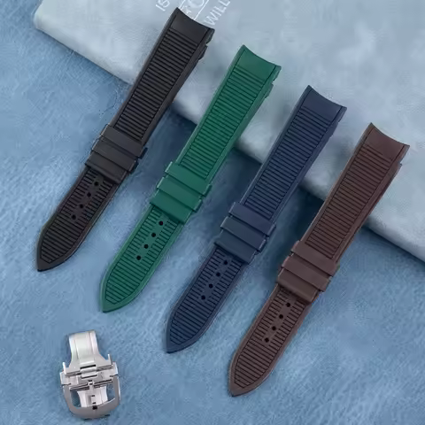 Fluororubber FKM Rubber 21-19mm Wristband Quick Release Buckle For PIAGET Strap POLO G0A42002 G0A460