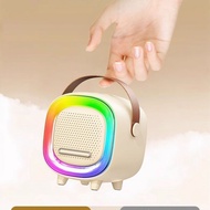 D8 Portable K Song Audio Set Dual Microphone Household KTV Speaker Children Singing Handy Tool Stere