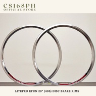 CS168ph LitePro KFun 20" (406) 32 Holes Disc Brake Bicycle Rims 1 PAIR