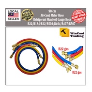 R134/R22/R410 checking gas hose fridge check pressure psi compressor hos meter manifold gauge paip c