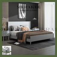 MERAKEE King/Queen Black White Bed Frame Bedroom Furniture BA20