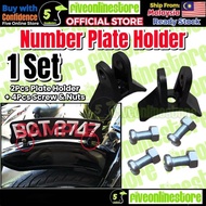 Front Number Plate Motor Holder Bracket With Screw & Nut Clip Bracket Kaki Nombor Plat Depan C50 C70