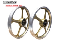 555 Sport Rim (5L) Honda Wave 100/EX5 DREAM Gold (Ada Bearing) FR1.4 RR1.6